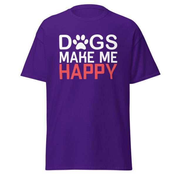 Dogs Make Me Happy - Unisex T-shirt - Bild 4